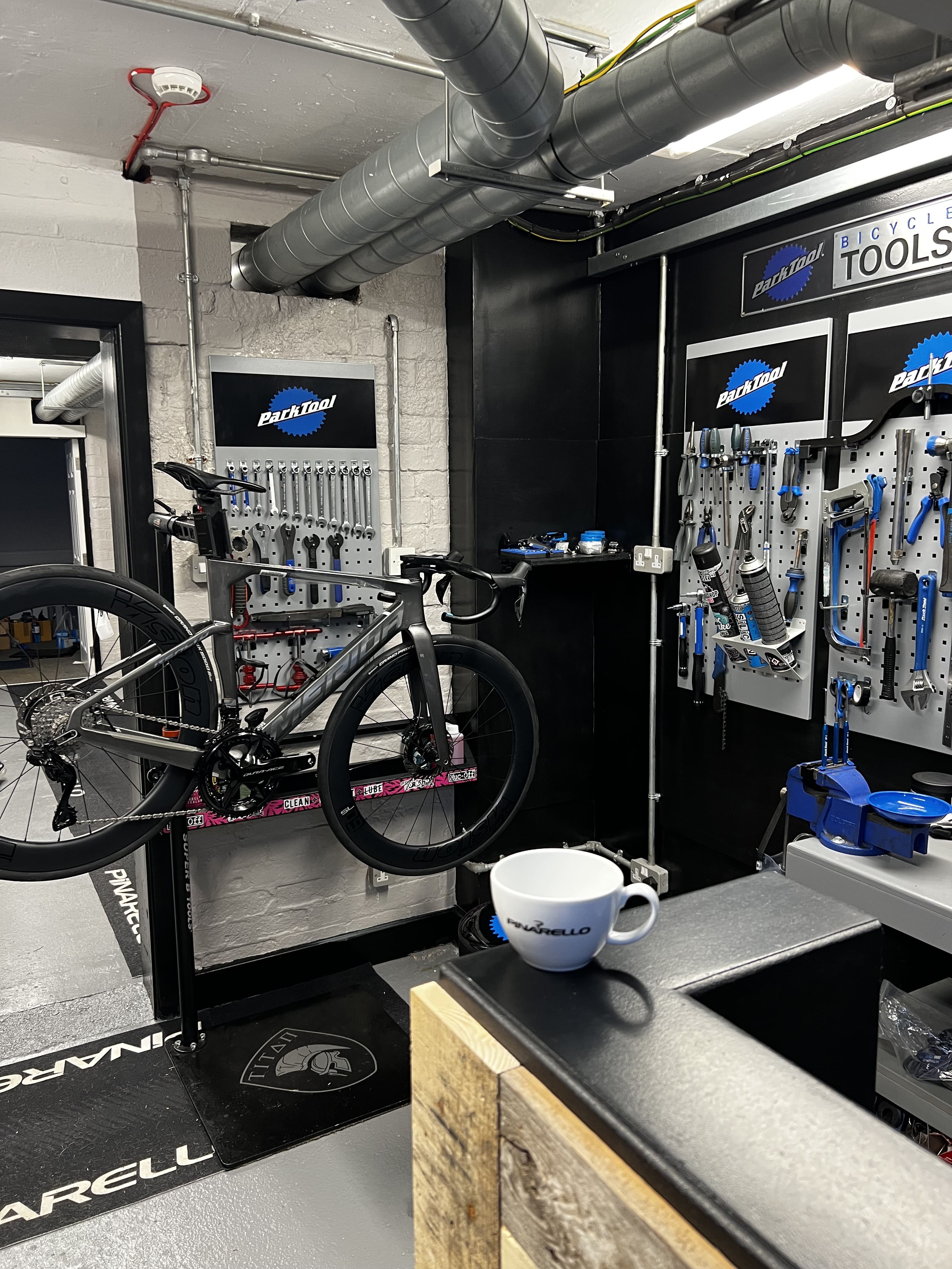 Servicing at Velo Bavarian bike shop in Milford Derbyshire