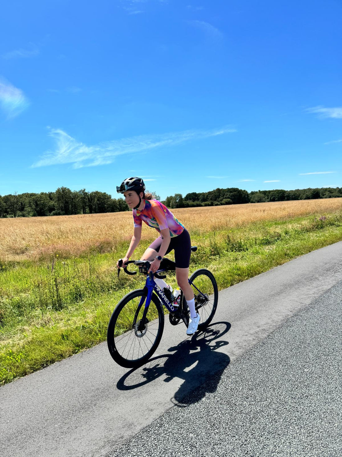 Amy Cycling Adventures Riding Her Pinarello X7